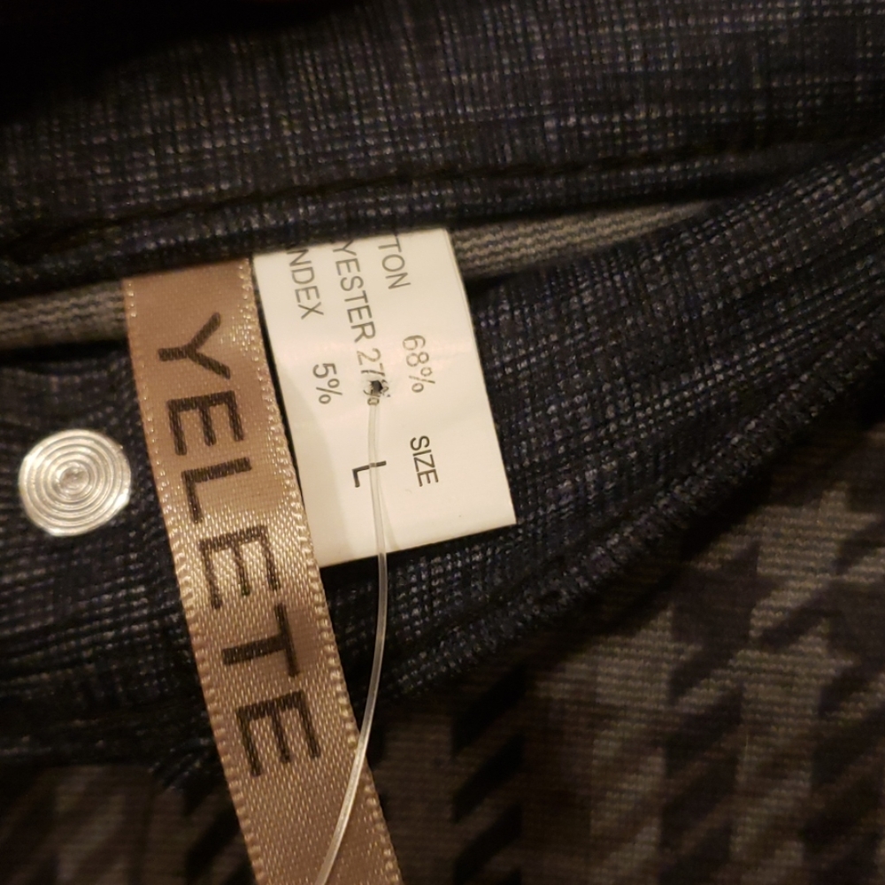 Houndstooth Plaid and Denim Jegging - Picture 7 of 9